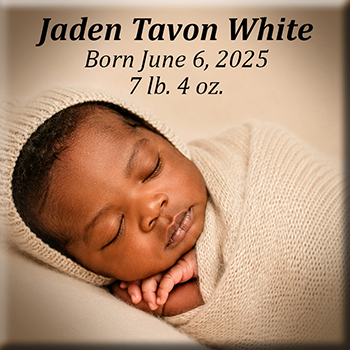 Baby announcement magnet example