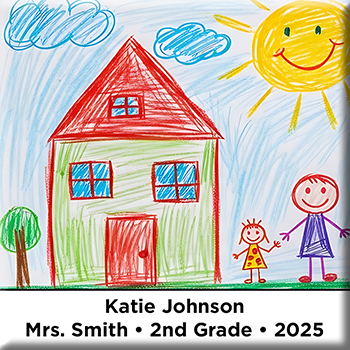 Child artwork magnet example