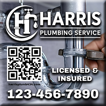 Plumbing business magnet example