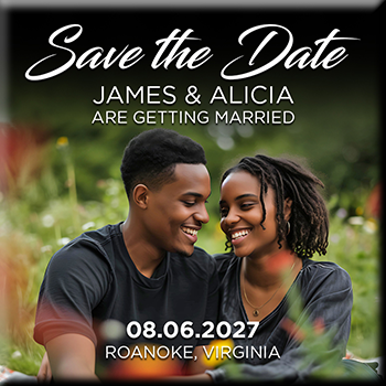 Save-the-date magnet example