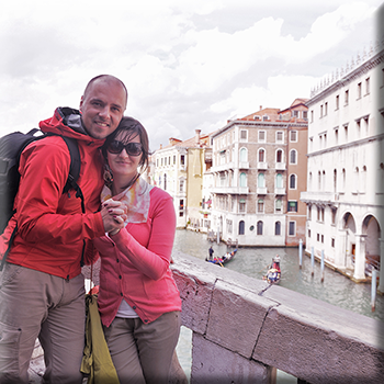 Travel photo magnet example